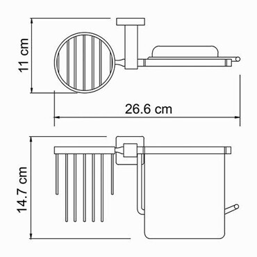 Wasserckraft Lippe K-6559 Держатель туалетной бумаги и освежителя