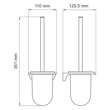 Wasserckraft Elbe K-7227 Щетка для унитаза подвесная