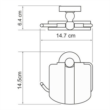 Wasserckraft Aland K-8525 Держатель туалетной бумаги с крышкой